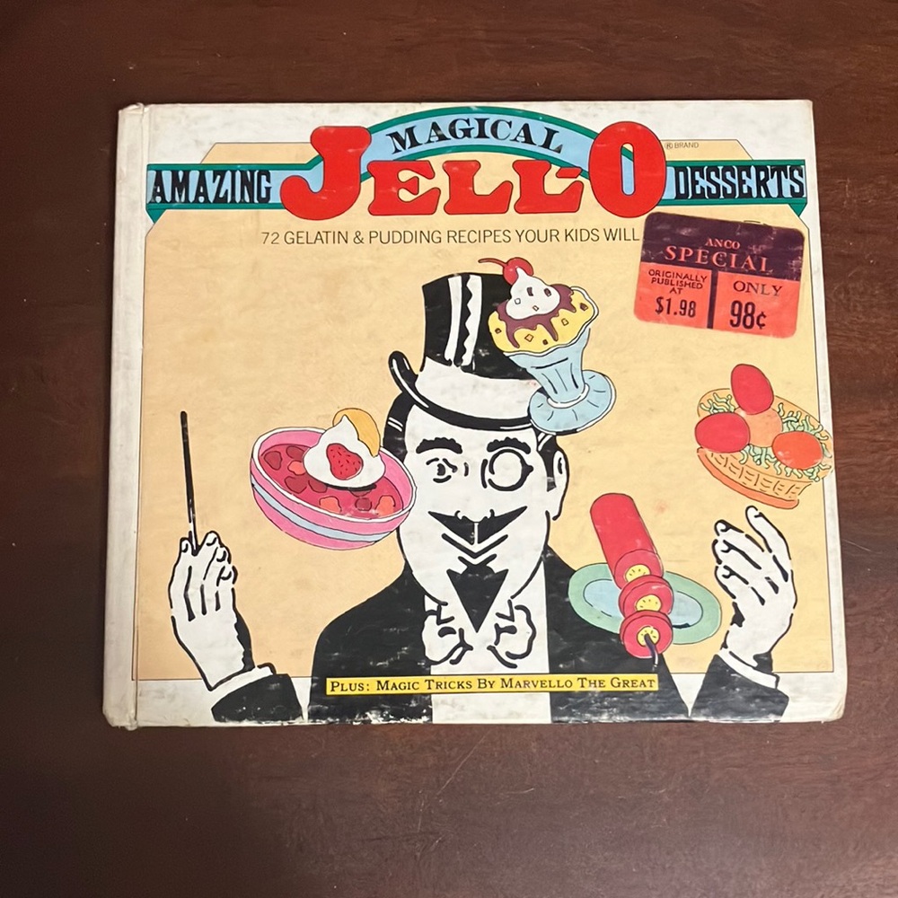 Vintage 1977 Amazing Magical Jello Desserts Hardcover Book